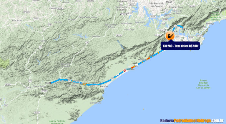mapa pedagio padre manoel da nobrega Rodovia Padre Manoel da Nóbrega